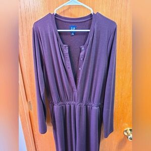 Gap EUC medium tall plum sweatshirt jumpsuit